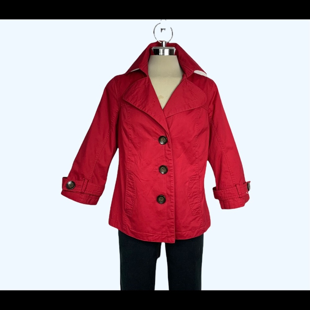 Merona red Red Blazer 3/4 sleeve Size M